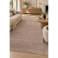 Ela Home Bereya Peluş Halı Vizon, Yumuşak Kaymaz Tabanlı Yıkanabilir Modern Salon Mutfak Antre Halısı, Polyes
