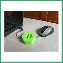 S'82 3D Baskı Taşınabilir Kablo Düzenleyici Makara Şarj ve USB Kablo Toplayıcı Döner Kablo Sarıcı - Yeşil BZS82