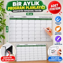 Marka Kolik Manyetik Yapışkanlı Bir Aylık Program Planlayıcı Takvim 85X56 cm (Adet Fiyatıdır)