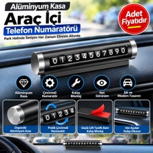 Marka Kolik Alüminyum Kasa Siyah Renk Çevirmeli Araç Içi Telefon Numaratörü Park Oto Numaratörü (Adet Fiyatıdır)
