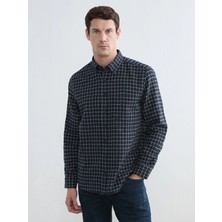 LC Waikiki Lcwaıkıkı Classic Siyah Regular Fit Ekose Erkek Gömlek