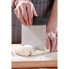 TemmuzX Metal Spatula Hamur Kesici Doğrayıcı Kazıyıcı, Sebze Meyve Dilimleyici 2'li Set MUK-01-31013