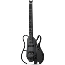 TemmuzX Hush x Lıve Başsız Elektro Gitar, Çıkarılabilir Hoparlör, Siyah
