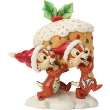 TemmuzX Disney Traditions By Jim Shore Chip And Dale Carrying A Fruit Cake Figürin, 10,79 Cm, Çok Renkli