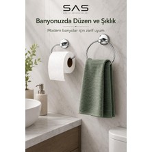 TemmuzX Yapışkanlı Tuvalet Kağıtlığı Wc Kağıtlık Tuvalet Kağıdı Askısı Krom S-107