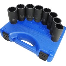 TemmuzX Pnömatik Alet 78868 12-Kant Aks Socket Set (8 Adet)