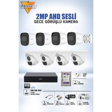 Uniwiz Unv 8'li 2mp Ahd Gece Görüşlü Sesli Kamera Seti
