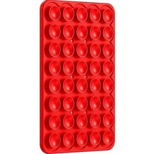 TemmuzX Silikon Vantuzlu Telefon Tutacağı Ahtapot Tasarım (Kırmızı)