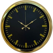 TemmuzX Zarif Klasik Stil 40 cm Metal Gold Duvar Saati
