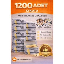 Owersea Aremed Medikal Ahşap Dil Çubuğu, 12 Kutu 100'LÜ Set, 1200 Adet, Ağda Spatulası