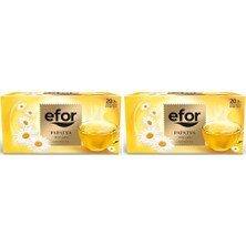 TeknoKapsül Efor Papatya Bardak Poşet Çay 20X1,5 G 2li Paket