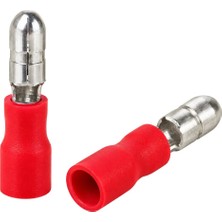 Powermaster PM-39072 0,5-1,5mm2 Kesit 21X4X4MM Soket Kırmızı Izoleli Kablo Pabucu (300'LÜ Paket)