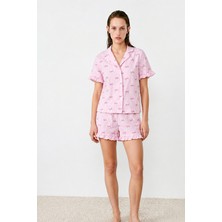 Miss Art Kadın Relaxed Lastikli Pembe Pijama Takımı