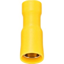 Powermaster PM-39074 4-6mm2 Kesit 25X8X7MM Soket Sarı Izoleli Kablo Pabucu (300'LÜ Paket)