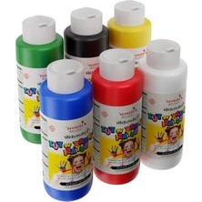 Mythriva 6'lı Ana Renkler Parmak Boyası Seti, 120ML Her Renk