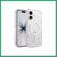 S'82 Onegif iPhone 17 Uyumlu Misk Simli Magsafe Kapak - Desen 1 BZS82
