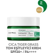 ANYONG Cica Tiger Grass Ton Eşitleyici Krem Medium 30 ml SPF 20 Tüm Cilt Tipleri İçin Kızarıklık Karşıtı