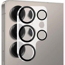 Buff Labs Buff S25 Serisi Ile Uyumlu Şeffaf Hd Temperli Cam Kamera Lens Koruyucu ( S25 Ultra)