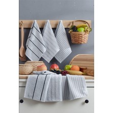 Mira Home 6 Lı El Yüz Mutfak Havlusu Seti Sophia 30 x 50 cm (Açık Gri)