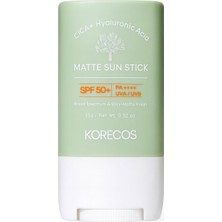 Korecos Matte Sun Stick SPF50+ Pa++++ Uva/uvb Mat Bitiş Sağlayan Yüksek Korumalı Stick Formunda Güne