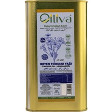 Oiliva Keten Tohumu Yağı 1 Litre Teneke –%100 Doğal Soğuk Sıkım, Yemeklik, Salata, Saç ve Cilt Bakım
