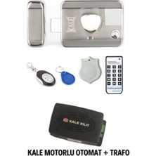 Kale Motorlu Otomat + Trafo Gri Renk, 170x100x65 mm Boyut, 50 mm Menzil, Otomatik Kilitleme Özelliği