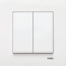 Viko Karre 1 Adet Beyaz Anahtar Modern Tasarım ve Yüksek Dayanıklılık Özellikli