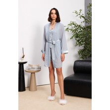 Pierre Cardin Kadife Saten 3'lü Kadın Pijama Takımı  - 2845