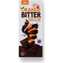 Alko Şekerleme Portakallı Bitter Tablet Çikolata 100 gr