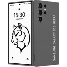 TemmuzX Samsung S23 Ultra ile Uyumlu Kılıf, Içi Kadife Kaplamalı Ince Sıvı Silikon Kapalı Kamera Tam Koruma Yumuşak Silikon Kapak, Gri