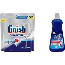 TemmuzX Quantum 80 Kapsül Bulaşık Makinesi Deterjanı Tableti (1 x 80 Kapsül) ve Bulaşık Makinesi Parlatıcı & Kurutucu (1 x 400 Ml)