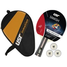 TemmuzX Smash-Rc Masa Tenisi Raket + 3 Top + Kılıf Set