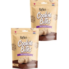 TemmuzX Plus Cookie Bites Mini Sandwiches Köpek Ödülü, Mini ve Küçük Irk Köpekler Için, 2 x 150GR