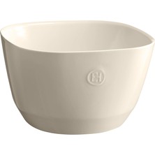 TemmuzX Fransa'da Üretilmiştir Seramik Büyük Salata Kasesi 26 cm x 26 cm x 15,9 Cm-5,85 Qt |kil