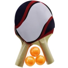 TemmuzX Masa Tenisi Pinpon Raket Seti 2pcs Raket - 3pcs Top (5264)
