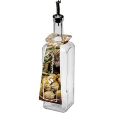 TemmuzX Paşabahçe Yağdanlık Sirkelik Cam Şişe Metal Kapaklı 1 Litre