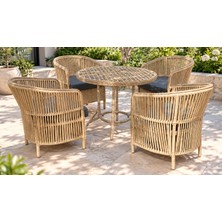 Liv Aksesuar Rattan Bahçe ve Balkon Takımı Siena Model 4+1