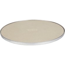 TemmuzX Cordierite Pizza Stone Pro 40, Yuvarlak, Bej - Elektrikli Fırınlar, Kömürlü Su Isıtıcıları ve Gazlı Barbeküler Için, 33 Cm, 300°C, Elde Yıkama