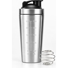 Şanal 304 Çelik 739 ml Ölçekli Sporcu Suluğu Protein Shake ve Smoothie Matarası MT139