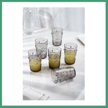 S'82 Akrilik Füme 6'lı Kısa Bardak & Su Meşrubat Kahve Yanı Bardağı 400 ml ( Cam Değildir ) BZS82