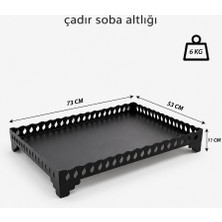 Nurgaz Çadır Soba Altlığı 73 × 53 cm Çelik Isıya Dayanıklı Boyalı