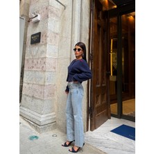 OUT OF STANDART Kadın Cropped Flare Normal Bel Kot Pantolon