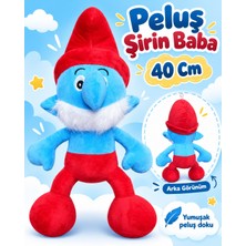 Hepsilazım Oyuncak Peluş Şirinler Şirin Baba-Şirine-Gözlüklü Şirin-Gülen Şirin Sevimli Oyun Arkadaşı Hediyelik 40 cm