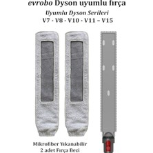 Die Grup Dyson V7, V8, V10, V11, V15 ile Uyumlu Temizleme Başlığı, Mikrofiber Yıkanabilir Başlık
