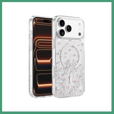 S'82 Onegif iPhone 17 Pro Uyumlu Misk Simli Magsafe Kapak - Desen 1 BZS82