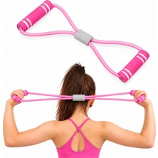 Jetfast Pembe Pilates Direnç Lastiği İpi Vücut Şekillendirici Kelebek Direnç Lastiği Güç Lastiği 1 Adet