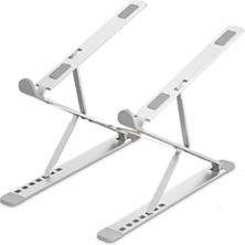 Ally Mc N8 Metal Yüksek Notebook Standı 11-17 inç Gümüş Renk Ayarlanabilir ve Katlanabilir Tasarım Stand AL-33645