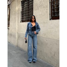OUT OF STANDART Kadın Straight Leg Normal Bel Düz Paça Jean Pantolon