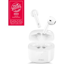 Ttec AirBeat Lite 2 TWS Kulakiçi Bluetooth Kulaklık 5.0 Beyaz 4 Mikrofon-ENC Gürültü Engelleme