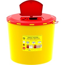 Telkar 10 Lt Tıbbi Atık Kutusu 10 Adet Kesici ve Delici Atık İçin Plastik Malzeme ile Güvenli Çözüm
